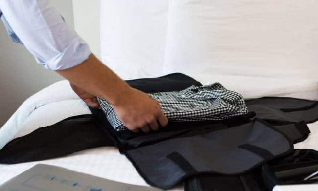 packing a suit in a carry on bag