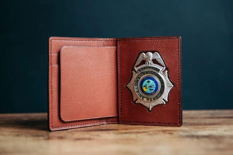 police badge holder wallet