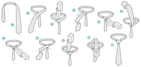 how to make a windsor tie knot